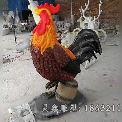 玻璃钢城市公鸡雕塑