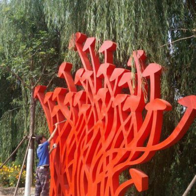 不锈钢彩绘景观雕塑 (20)