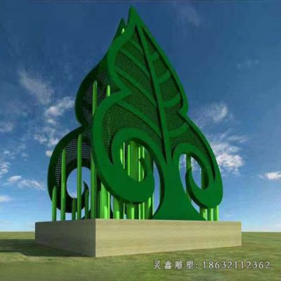 不锈钢城市景观雕塑 (117)