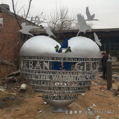 不锈钢爱心景观雕塑 (60)