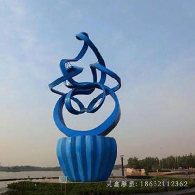 不锈钢彩带景观雕塑 (93)