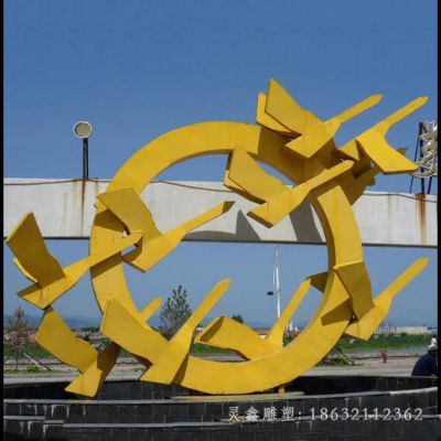 不锈钢城市景观雕塑 (67)