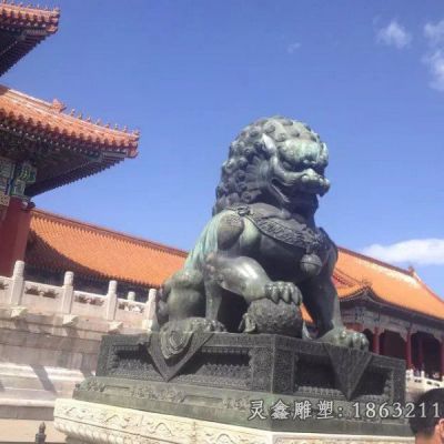 北京狮子铜雕，青铜狮子雕塑