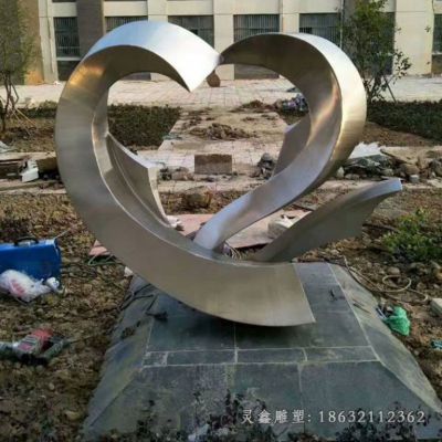 不锈钢爱心雕塑 (1)