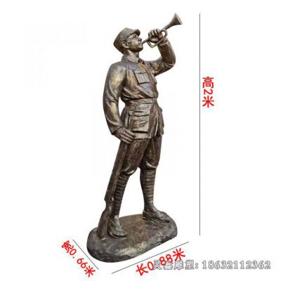 八路军抗战铜雕 (35)