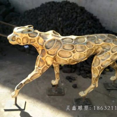 豹子铜雕 (8)