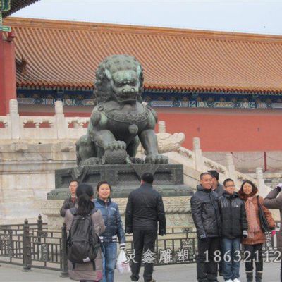 北京狮铜雕，青铜狮子雕塑