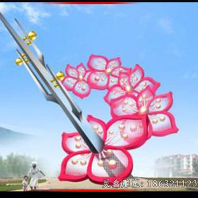 不锈钢抽象景观雕塑 (18)