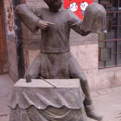 变魔术铜雕，步行街景观铜雕