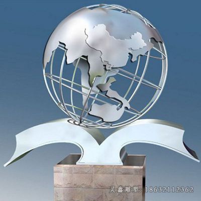 不锈钢地球仪雕塑 (60)