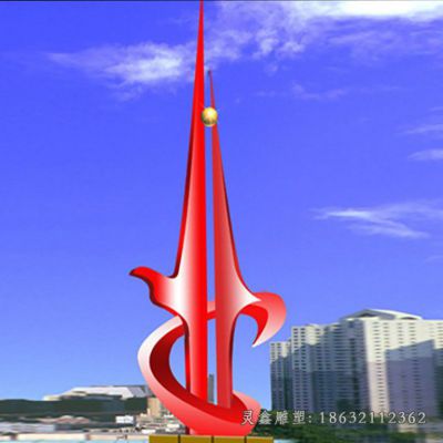不锈钢企业标志雕塑 (33)