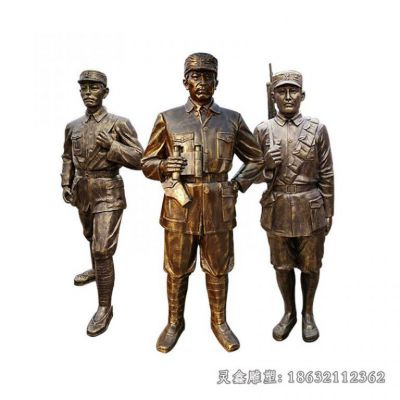 八路军抗战铜雕 (42)