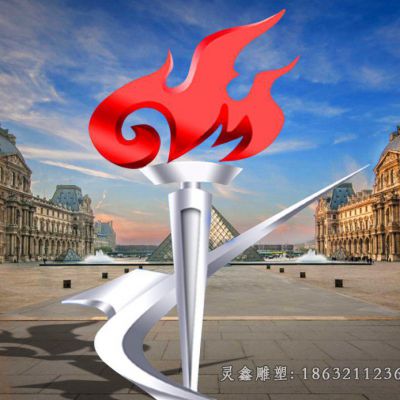 不锈钢广场抽象雕塑  (27)