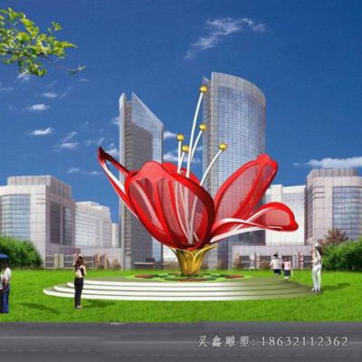 不锈钢广场抽象雕塑  (104)