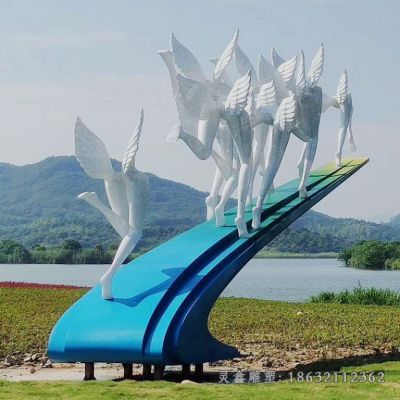 不锈钢广场雕塑 (72)