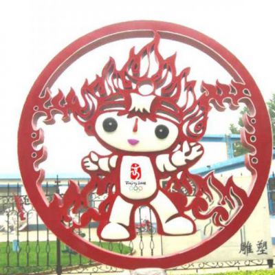 户外不锈钢福娃雕塑