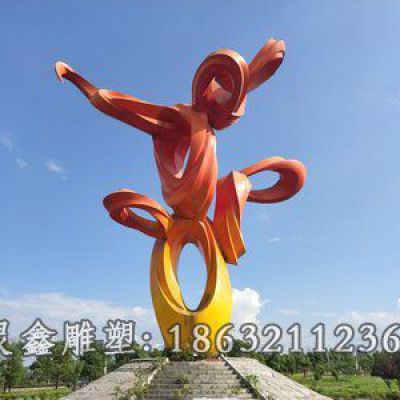 户外不锈钢公园雕塑