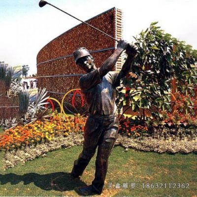 城市打高尔夫球景观铜雕