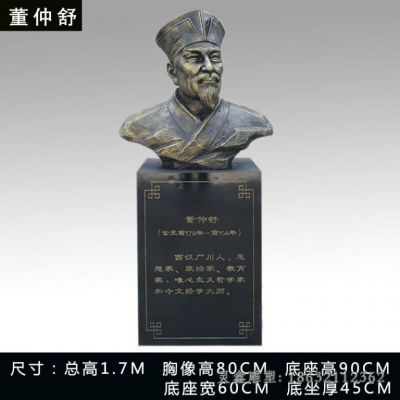 城市董仲舒名人铜雕