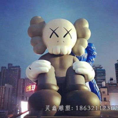 户外不锈钢购物雕塑
