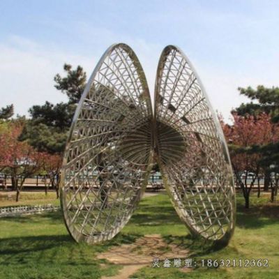 城市不锈钢扇贝镂空雕塑