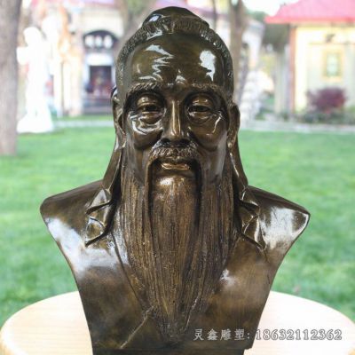 户外孔子胸像人物铜雕
