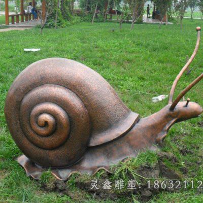 户外蜗牛动物铜雕