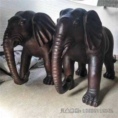户外大型大象动物铜雕