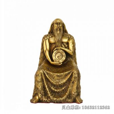 华夏民族人文先始伏羲人物铜雕