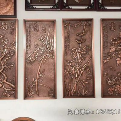 街边浮雕壁画景观铜雕