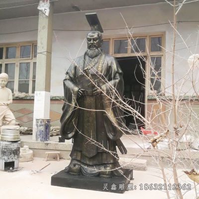 名人秦始皇人物铜雕