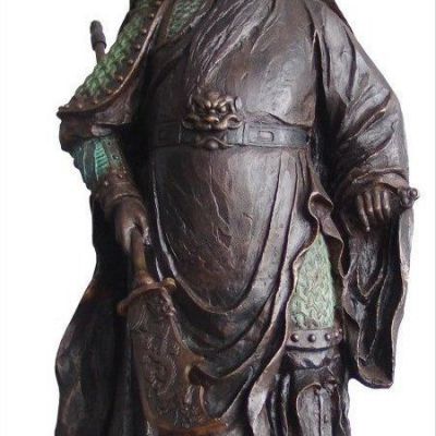 东汉末年名将关公人物铜雕