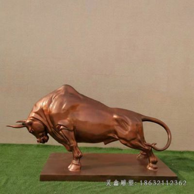 景区华尔街牛动物铜雕
