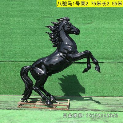 户外不锈钢马动物雕塑