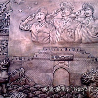 街边浮雕壁画景观铜雕