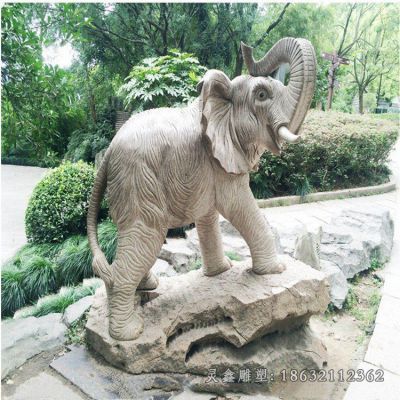 公园大象动物铜雕 