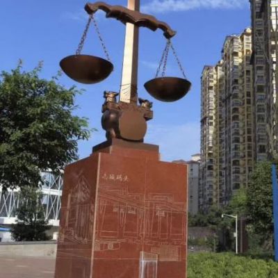 公园法治景观铜雕 