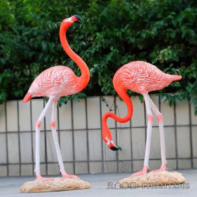 街边不锈钢火烈鸟雕塑