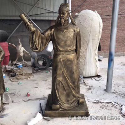 诗人李白人物铜雕