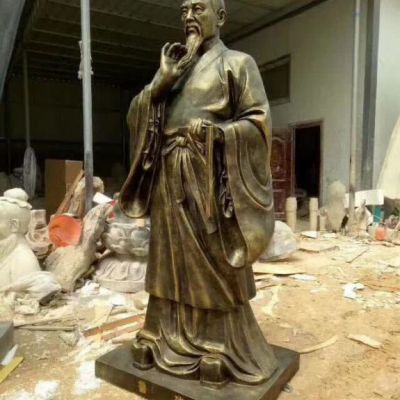 古代鲁班站立人物铜雕