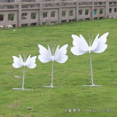公园不锈钢蝴蝶动物雕塑