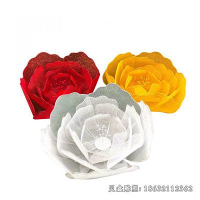 户外不锈钢花朵雕塑