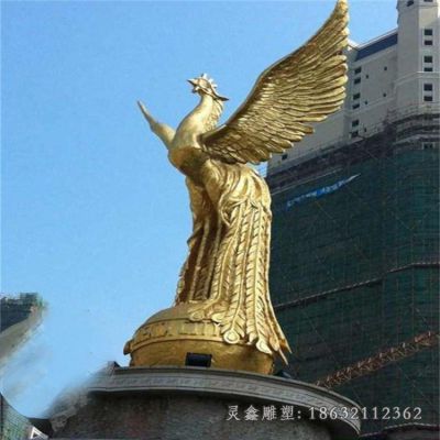 商场凤凰动物铜雕