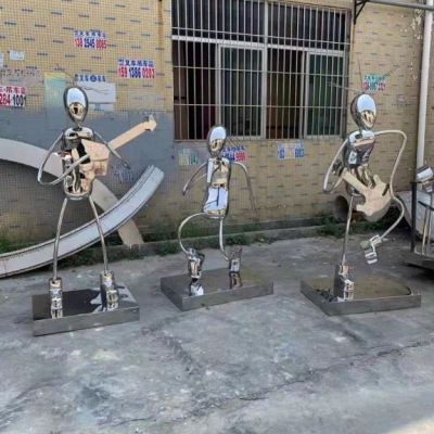 不锈钢抽象音乐人雕塑