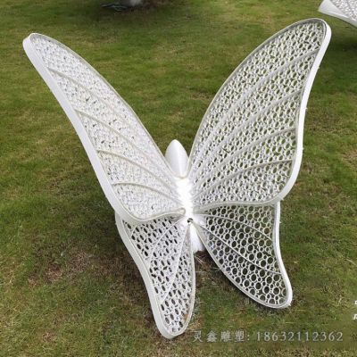 镂空不锈钢蝴蝶雕塑