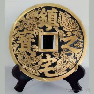仿古铜钱景观铜雕