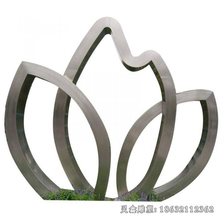 不锈钢城市几何景观雕塑