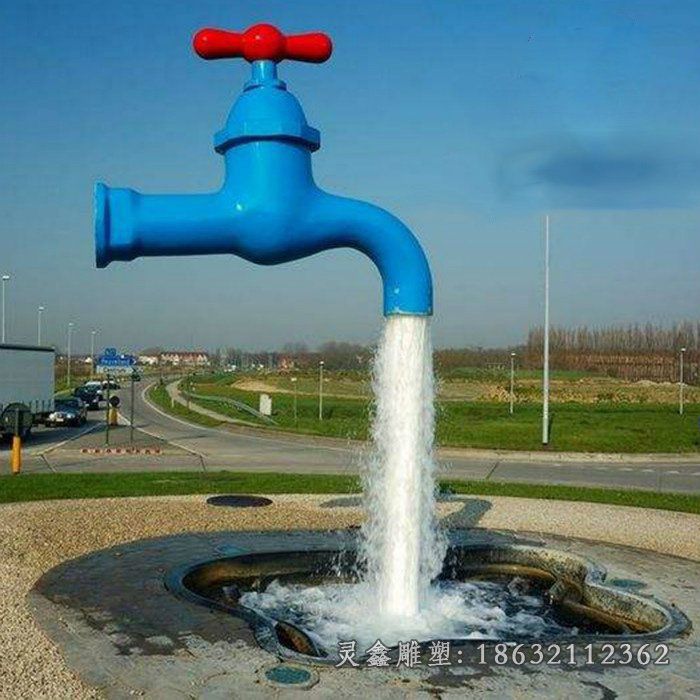 不锈钢广场水龙头雕塑