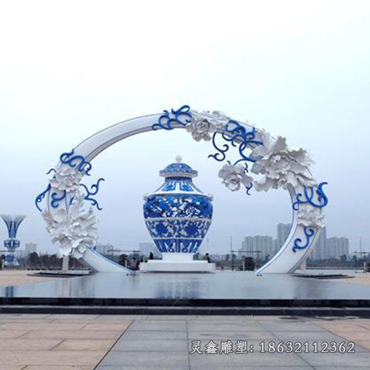 不锈钢广场酒文化雕塑