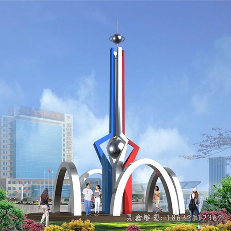 不锈钢大门景观雕塑